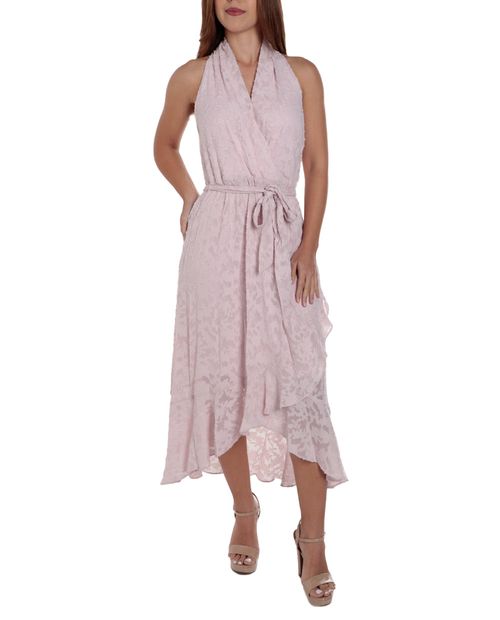 Vestido Julian And Jordan wrap rosado sin mangas para mujer