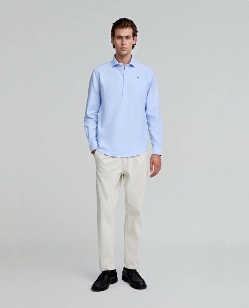 Camisa casual Scalpers regular fit sólida para hombre