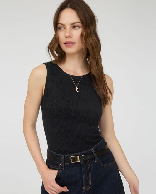 Blusa Mine crop top sin mangas para mujer