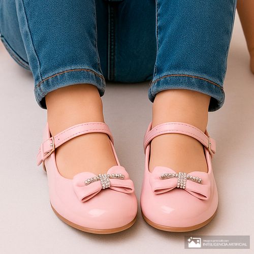 Zapato casual ballerina Orange color rosado para niña