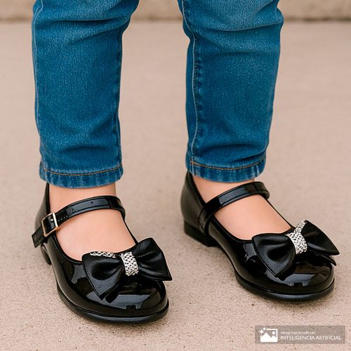 Zapato casual ballerina Orange color negro para niña