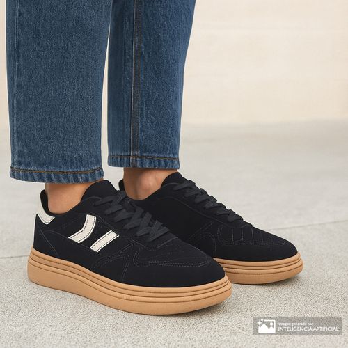 Zapato casual Orange color negro para mujer