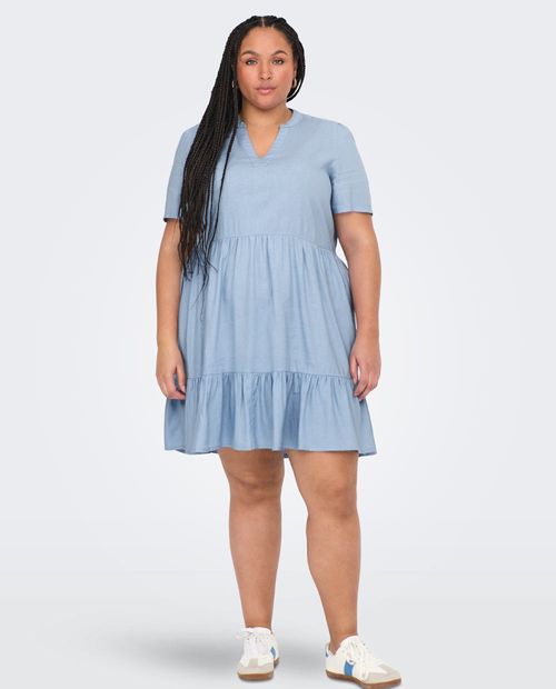 Vestido Only Carmakoma casual manga corta para mujer