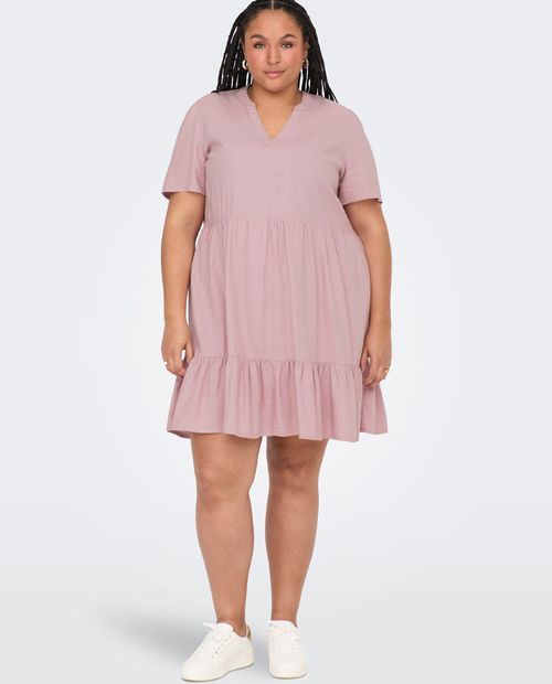 Vestido Only Carmakoma casual manga corta para mujer