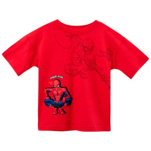 Camiseta roja con estampado de Spider Man para niño