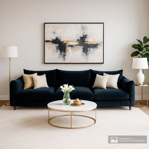 Sala modular Pillow talk negro tornasol