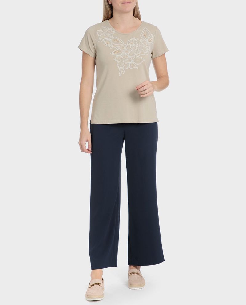104956857-Camiseta-Punt-Roma-beige-manga-corta-para-mujer