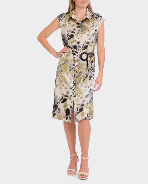 Vestido Punt Roma shirt dress estampado manga corta para mujer