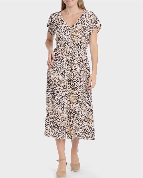 Vestido Punt Roma shirt dress estampado manga corta para mujer