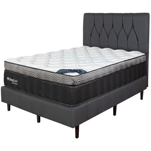 Conjunto Majestic confort medio resorte Pocket gris