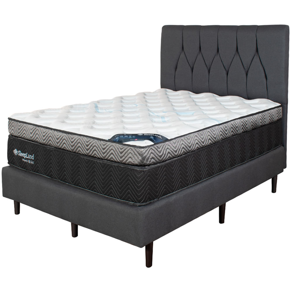 Majesticite  Conjunto Majestic confort medio resorte Pocket gris - Siman Costa Rica