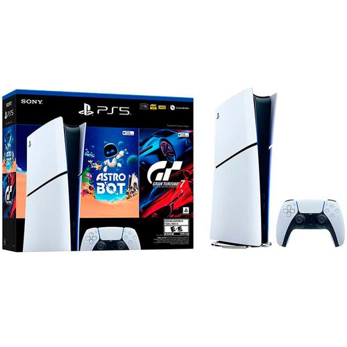 Bundle PlayStation 5 slim digital 1TB SSD + Gran Turismo 7 + Astro Bot