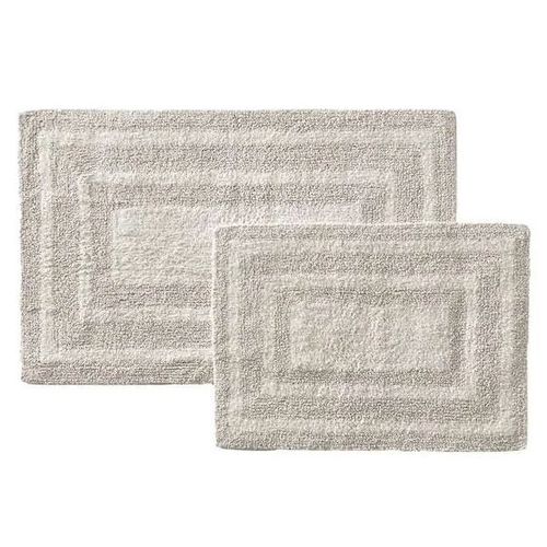 Set de dos alfombras rectangulares de algodón para baño