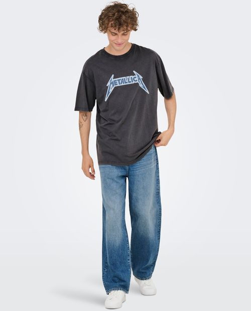 Camiseta Only & Sons relaxed fit estampado de Metallica para hombre