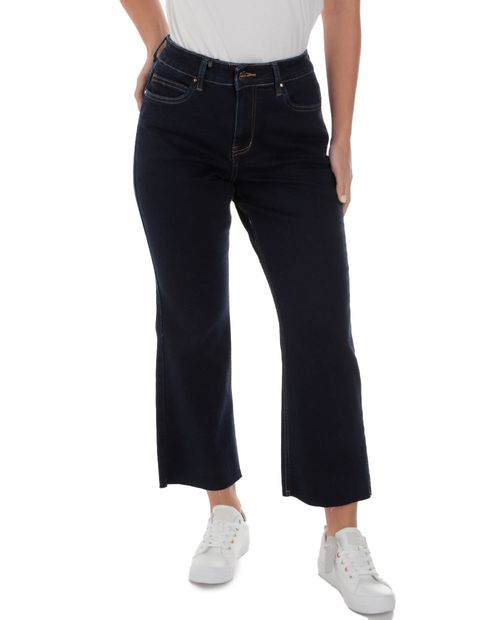 Jeans Sabrina flare azul de cintura alta para mujer