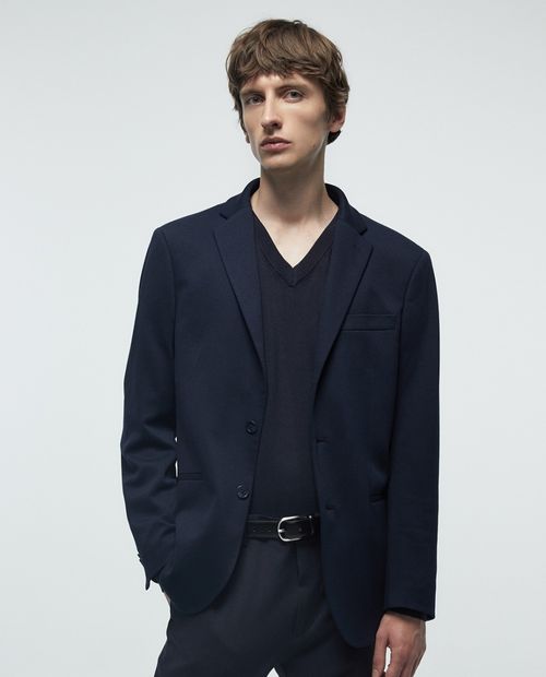 Blazer Sfera azul sólido para hombre