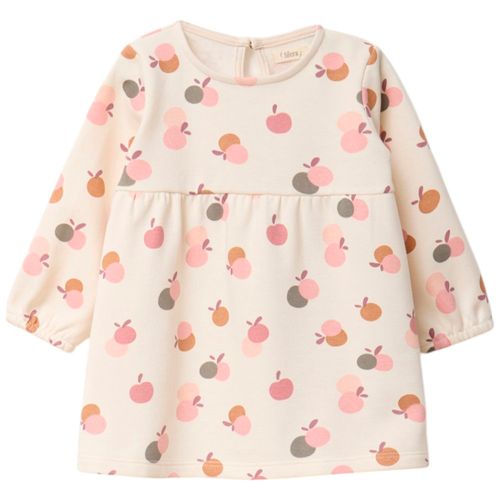 Vestido beige con estampado para bebé niña