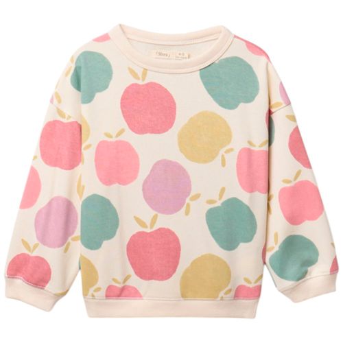 Sudadera blanca con estampado para niña