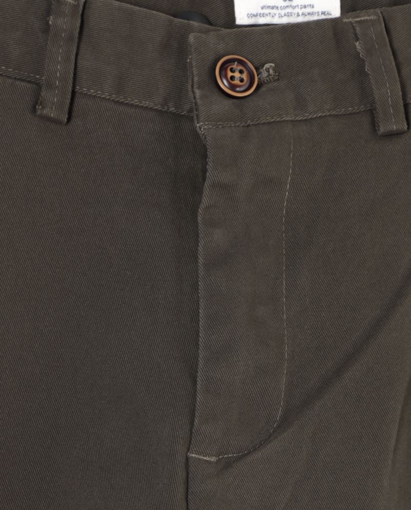 Pantalón chino Gents verde olivo sólido para hombre-1755818030844