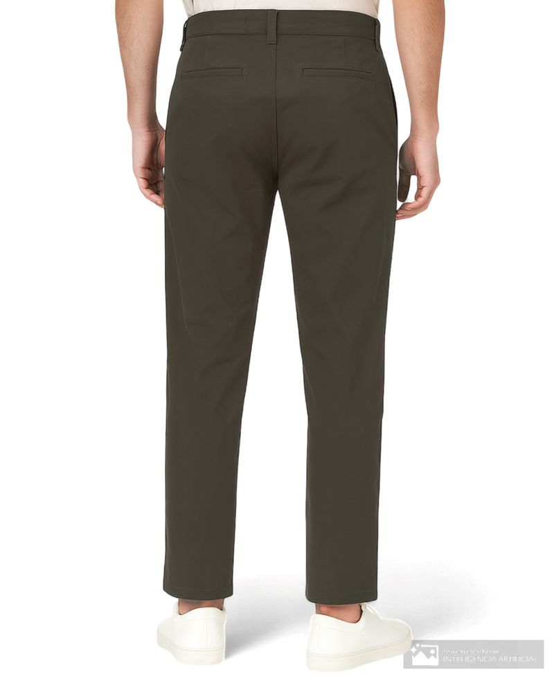 Pantalón chino Gents verde olivo sólido para hombre-1755818017367
