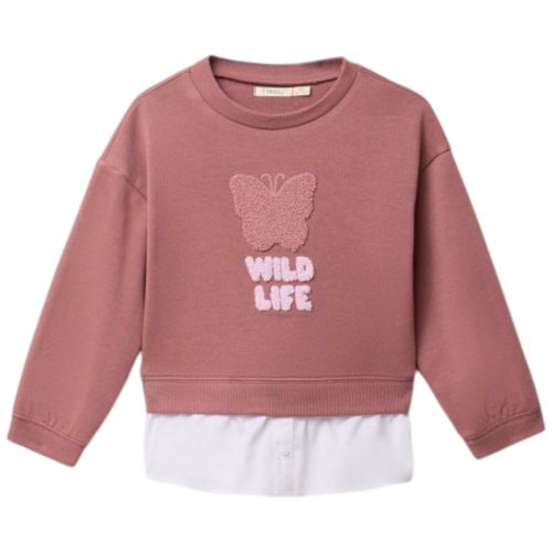 Suéter morado con estampado para niña