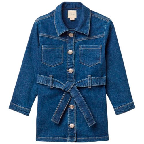 Vestido azul denim para niña