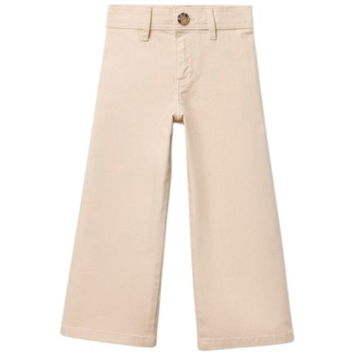 Pantalón beige sólido para niña