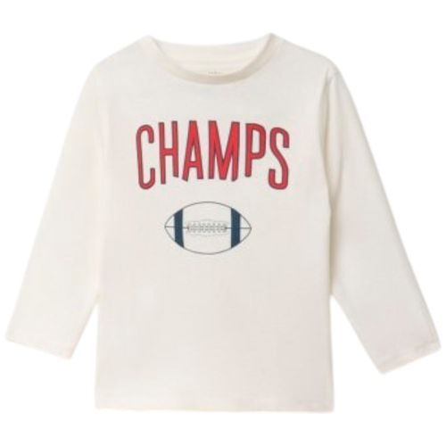 Camiseta blanca con estampado para niño