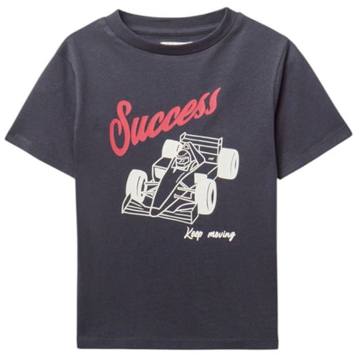 Camiseta azul con estampado para niño