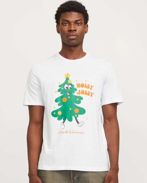 Camiseta navideña Jack & Jones regular fit estampada para hombre