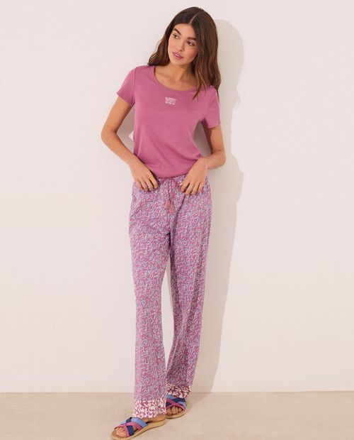 Pijama con pantalón Women Secret estampada para mujer