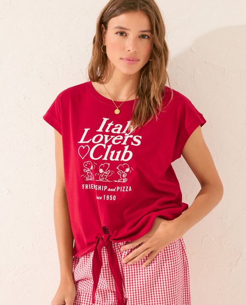 Camiseta de pijama Women Secret estampado de Snoopy para mujer