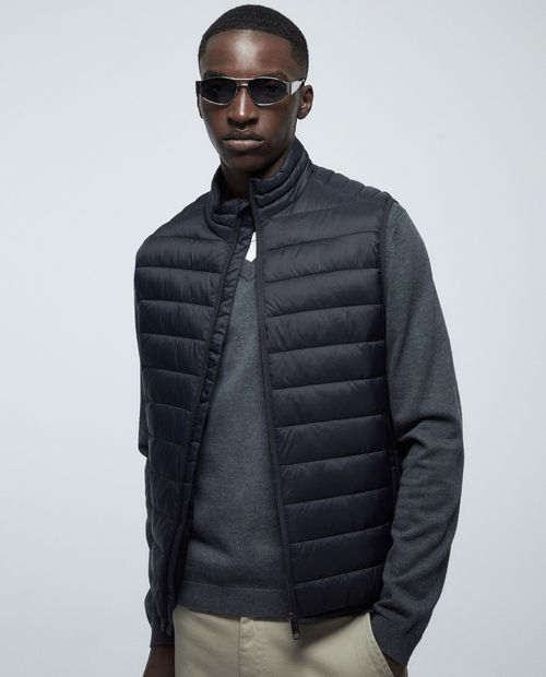 Chaleco acolchado impermeable Sfera negro sólido para hombre