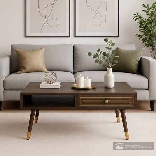Mesa de centro rectangular