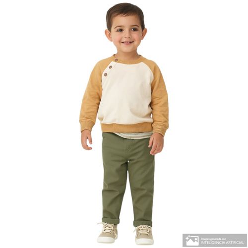 Conjunto de 3 piezas multicolor con estampado para bebé niño