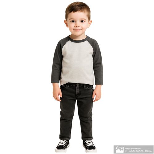Jeans negro lavado para niño