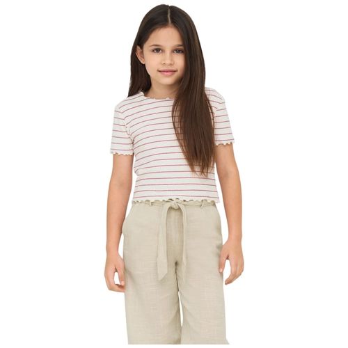 Blusa bicolor a rayas para niña