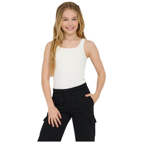 Blusa blanca sólido para niña