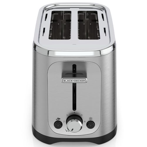 Tostador de pan Black and Decker 2 rodajas acero inoxidable TR1227-0SDLA