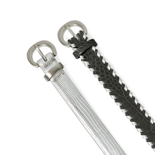 Set de 2 cinturones Sfera bicolor para mujer