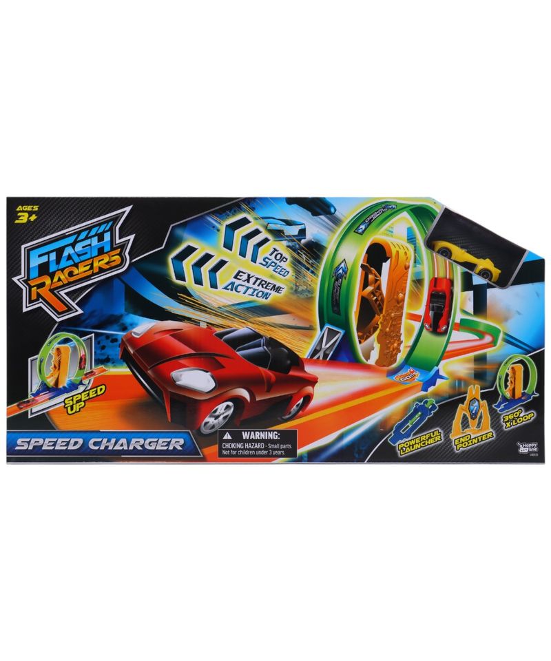 Flash racers pista con lanzador 1 giro con velocidad y mini auto ...