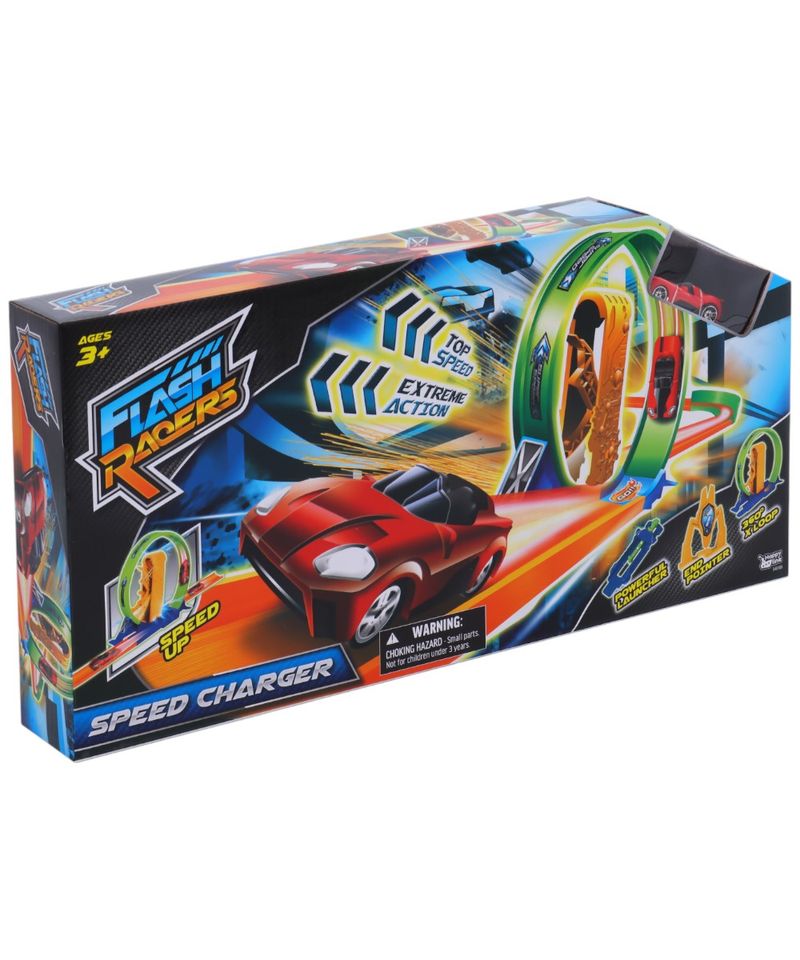 Flash racers pista con lanzador 1 giro con velocidad y mini auto ...