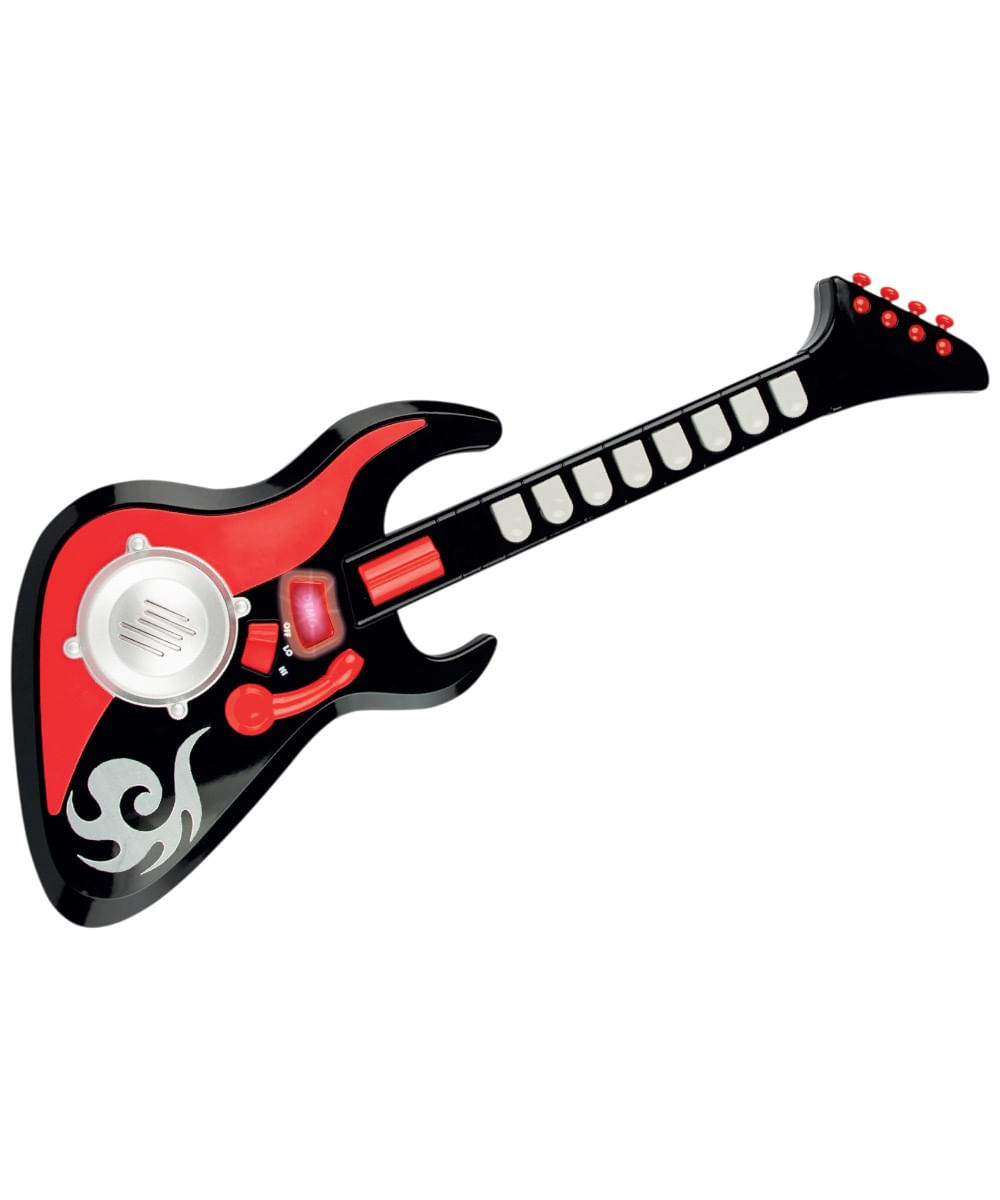 Winfun Guitarra Eléctrica Infantil Cool Kidz (44747) | Con Efectos De Luz, Trémolo Y Sonido | Instrumento Musical Con 8 Botones De Melodías | Regalo Para Niños Desde 3 Años