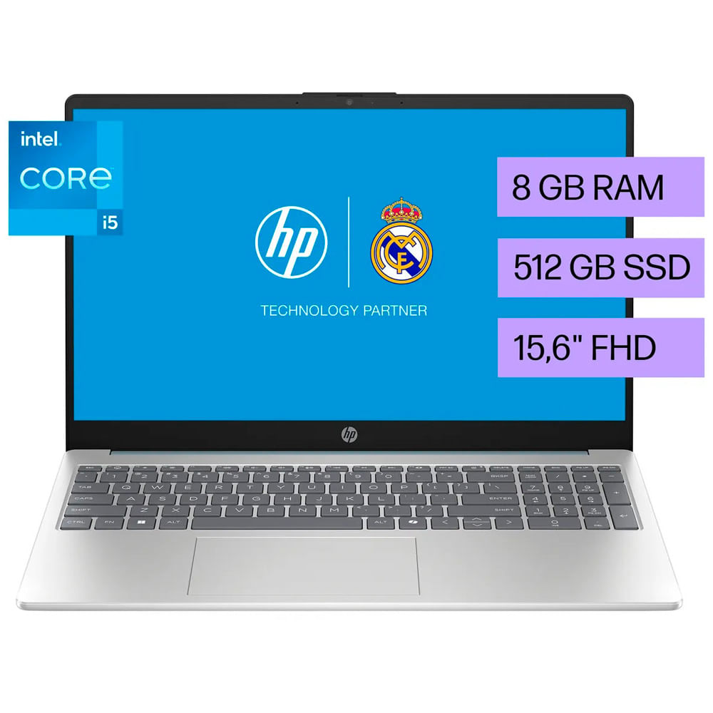 Laptop HP 15 FD0250LA Intel Core i5 1334U 8 GB RAM 512 GB SSD