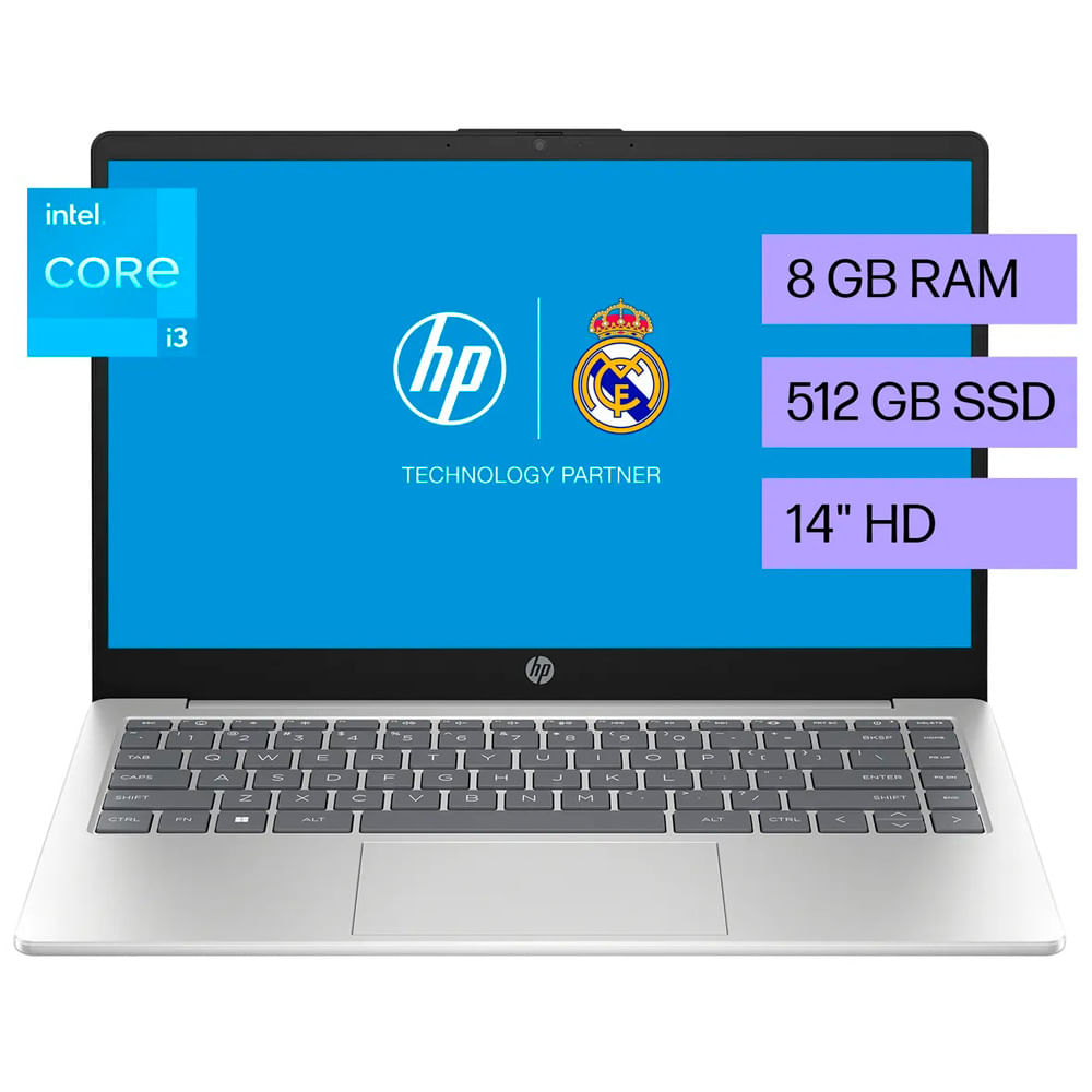 Laptop HP Intel Core i3-1215U RAM SSD Almacenamiento Windows 11