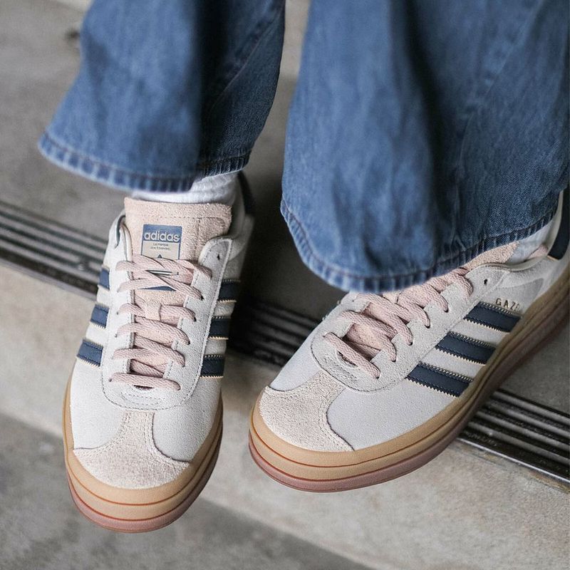 Moda Adidas Gazelle Rosa Y Gris Zapato Adidas Originals Gazelle