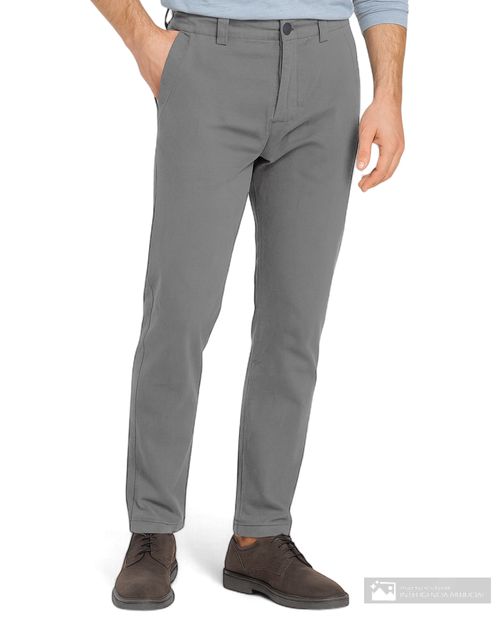 Pantalón twill Unexpected loose fit gris sólido para hombre