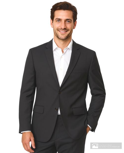 Blazer Gents classic fit negro sólido para hombre