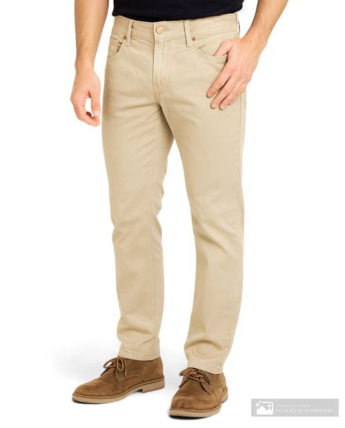 Pantalón Unexpected slim fit khaki sólido para hombre