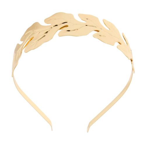 Diadema metalizada de hojas
